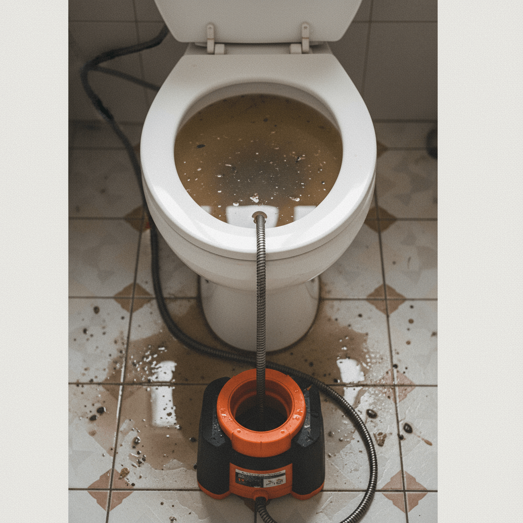 Offener Spülkasten einer Toilette während der Reparatur